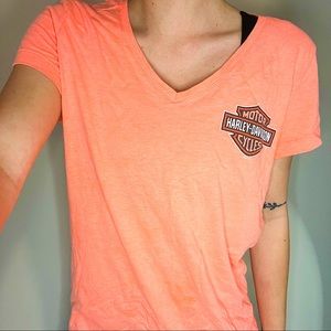 Harley Davidson Neon Pink Shirt